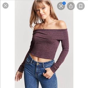 Vintage popsy off shoulder sweater top sz S